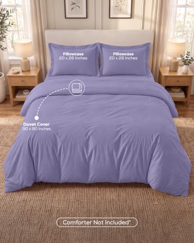 Duvet Cover Queen, 3 Piece Set, Extra Soft - Image 3