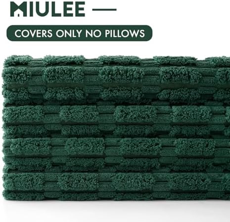 MIULEE Pack of 4 Christmas Decorative Throw Pillow Covers 20x20 Dark Green - Image 6