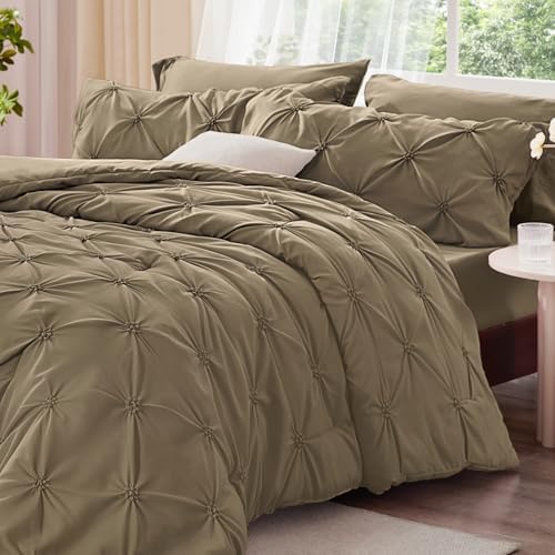 BEDELITE Queen Comforter Set Light Brown, Fluffy & Soft Comforter - Image 2