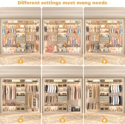Besiost Closet System - 8FT Closet Organizer System - Image 5