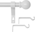 White Curtain Rods for Windows 30 to 62 inch, Splicing Adjustable 5/8 Diameter by GSBLUNIE