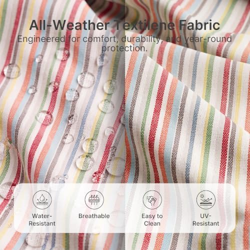 4-Piece Patio Furniture Set, Textile Conversation Set - Image 3