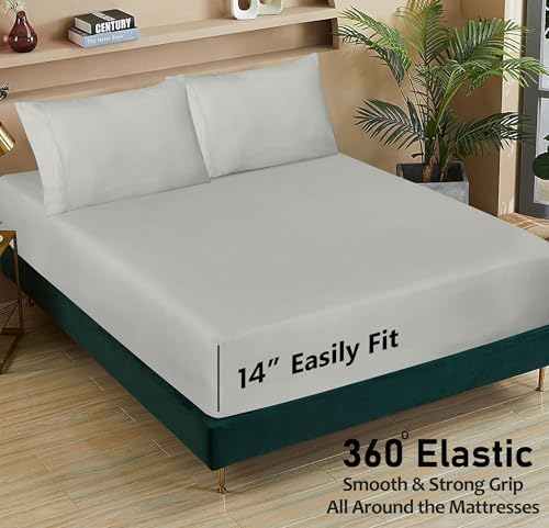RUVANTI 100% Cotton California King Sheets, Percale Sheet Set - Image 5