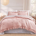 BLOOMHAVEN Queen Comforter Set-7 Pieces Ruffle Bedding by BLOOMHAVEN