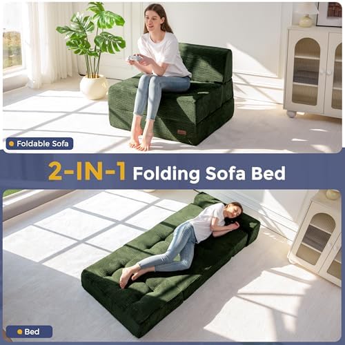 MAXYOYO Folding Sofa Bed, 8-Inch Fold-Out Chair Bed - Image 3