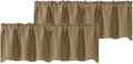 Chyhomenyc Taupe Valances for Window, Room Darkening Short Curtains for Kitchen by Chyhomenyc