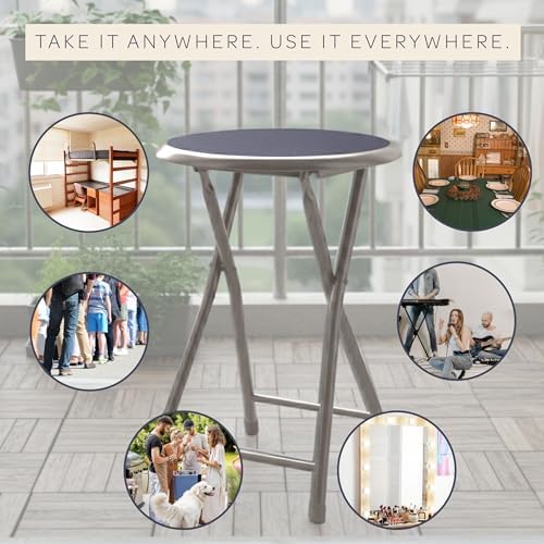Lavish Home Portable Folding Stool - Image 7