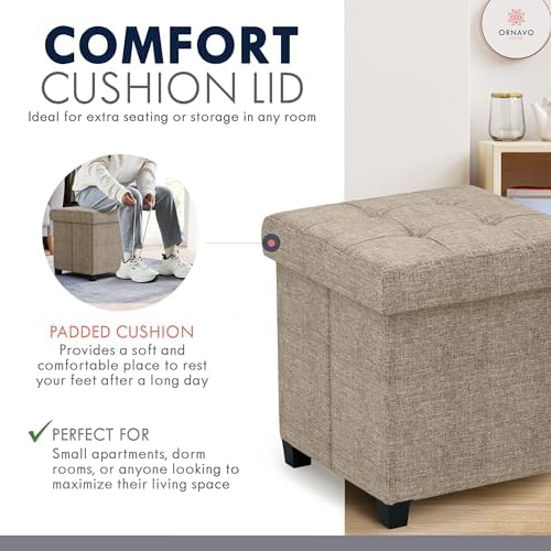 Ornavo Home Square Cube Storage Ottoman - Image 6