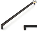 KOOFIZO Solid Square Bar Cabinet Handle - Oil Rubbed Bronze Furniture Pull, 12.6 Inch/320mm Screwhole Distance, 10-Pack for Kitchen Cupboard Door, Bedroom Dresser Drawer, Bathroom Hardware