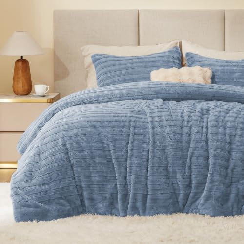 BEDELITE Faux Fur Twin/Twin XL Comforter Set, Fluffy Bed Set by BEDELITE