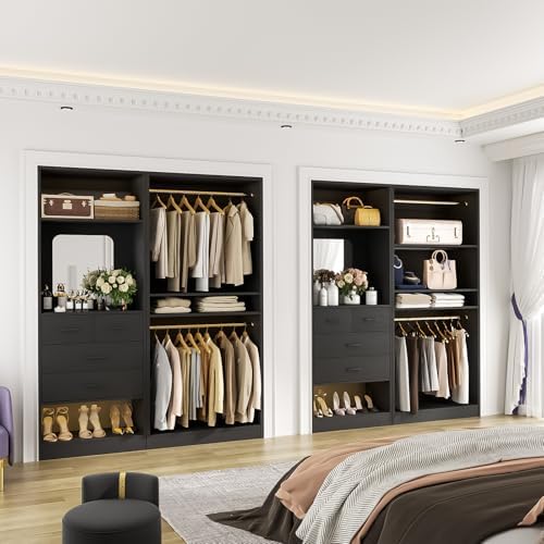 Unikito 61" Closet System, Heavy Duty Wood Closet Organizer - Image 5