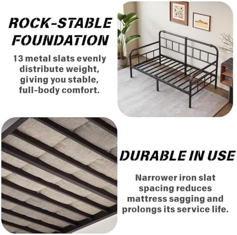 Twin Daybed Frame, Classic Day Bed Frame Twin Size - Image 4