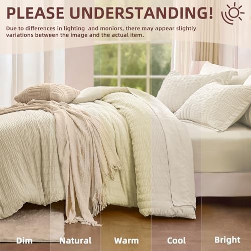 Cream White Full Size Comforter Sets - Image 6