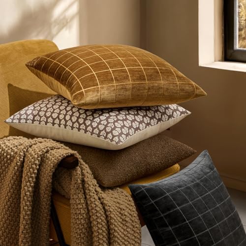 MIULEE Black Plaid Decorative Throw Pillow Covers 20x20 Set of 2 - Image 6