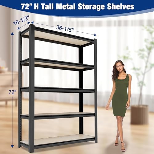 WORKPRO 5-Tier Black Shelving - Image 2