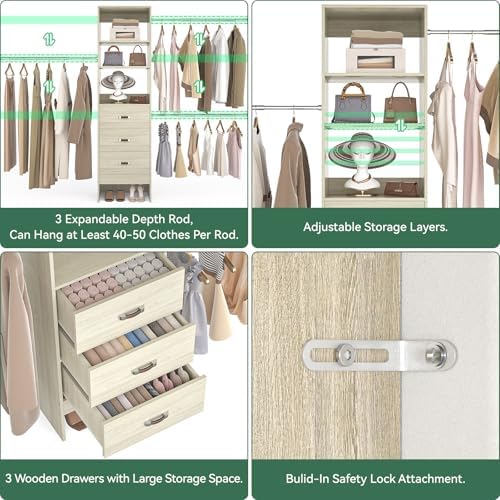 Besiost 96'' Closet Organizer System - Image 5