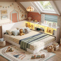 Full Corner Floor Bed with Reversible Bookcase by Mirightone