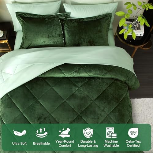 Queen Comforter Set 7 Pieces Bed in a Bag - Image 4