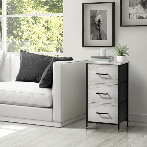 Sorbus Nightstand Dresser with 3 Faux Wood Drawers - Image 6