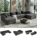 MONVANE 141" U-Shaped Modular Sectional Sofa by MONVANE