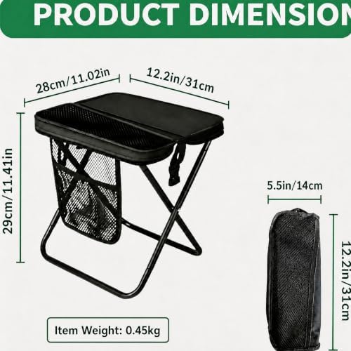 2 Pack Portable Folding Stool, Backpack Chair - Image 2