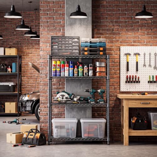4-Tier Heavy Duty Chrome Metal Wire Shelving - Image 2