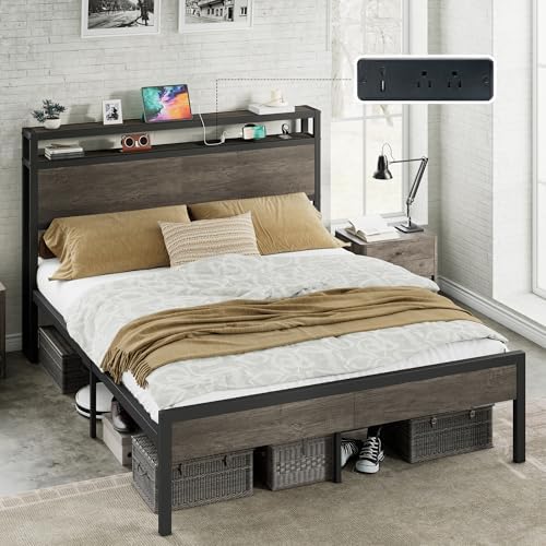 AMERLIFE Queen Size Platform Bed Frame by AMERLIFE