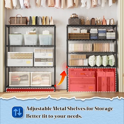 DurayLoly Heavy Duty 4-Tier 620LBS Storage Rack, Adjustable Shelves - Image 5
