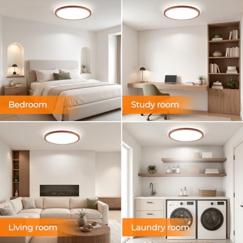 BLNAN 15.4 Inch LED Flush Mount Ceiling Light, 3000K-5000K 3 Color Selectable - Image 7