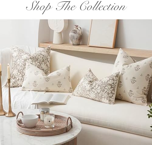 SageSelvas Taupe Decorative Throw Pillow Cover 18x18 Set of 2, Farmhouse - Image 5
