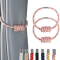 Magnetic Curtain Tiebacks-Handmade Woven Tie-Backs, Mix Pink by fenghuangwu