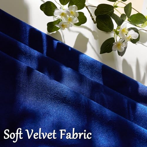GIGIZAZA Royal Blue Velvet Throw Pillow Covers 20x20 Pack of 2 - Image 4