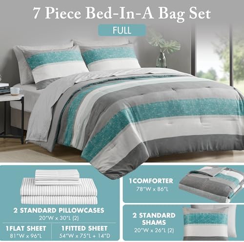 Madison Park Essentials Full Comforter Set, Bed in A Bag Comforter & Sheet Set - Image 5