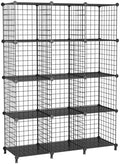 12-Cube Storage Organizer Metal Wire Shelf by ATTDETJLbyATTDETJLHOME