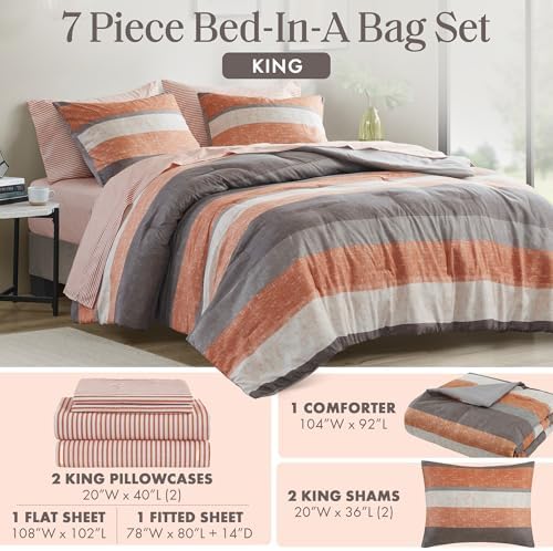 Madison Park Essentials Jaxon King Comforter Set, Bed in A Bag Comforter & - Image 5