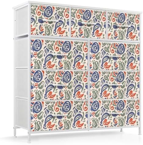 9-Drawer Dresser for Bedroom, Anti-Tip Tall Storage Organizer Chest of Drawers by SageNest
