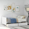 Merax Elegant Daybed with Two Storage Drawers, Wood Slat Support Sofa Bed by Merax