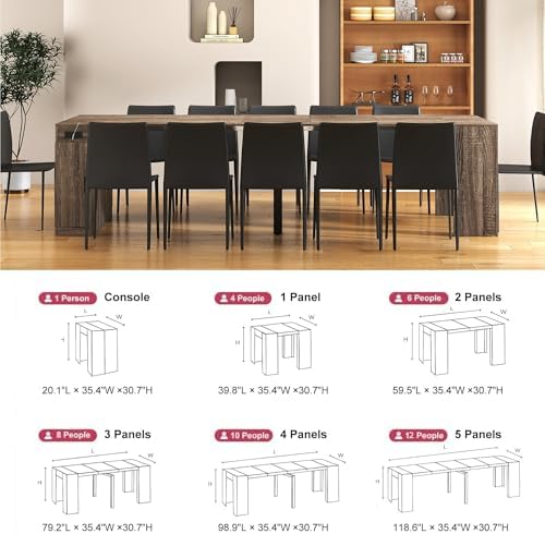 Extendable Dining Table, Expandable Console - Image 5