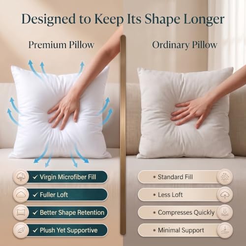 Utopia Bedding Throw Pillows, Decorative 22x22 Pillow Inserts - Image 6