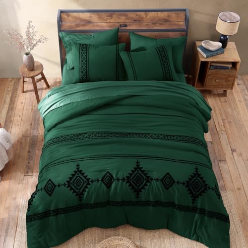 MaiRêve Embroidery Queen Comforter Set 7 Pieces Western Bed in a Bag - Image 4