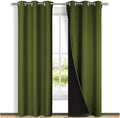NICETOWN Blackout Curtains 84 inches Long, 2 Pieces, Olive Green, Full Light by NICETOWN