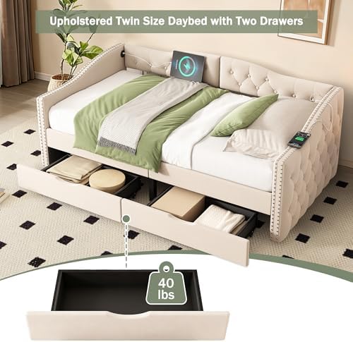 Twin Size Daybed with Storage Drawers, Twin Corner Daybed - Image 3