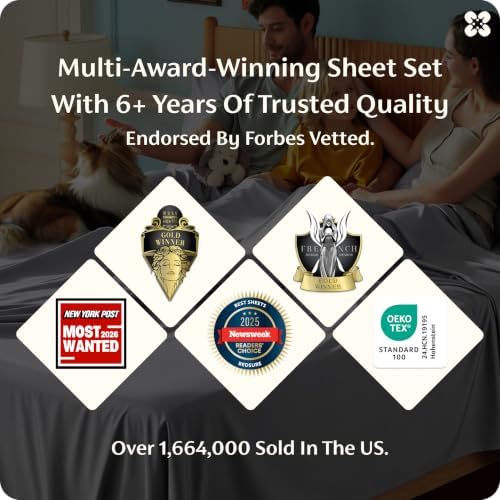 Bedsure PureWoven Rayon Derived from Bamboo, California King Sheet Sets - Image 2