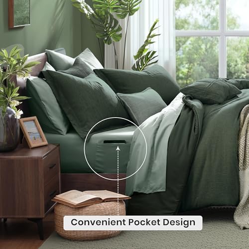 Monbix King Size Comforter Set Deep Forest 7 Pieces Bed in a Bag - Image 4
