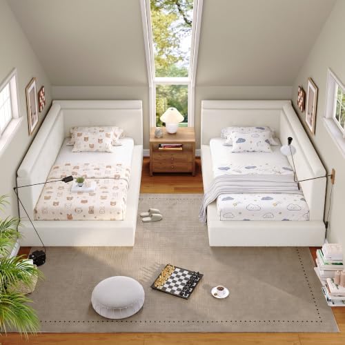 EnHomee Corner Cloud Bed Frame Twin Size - Image 3