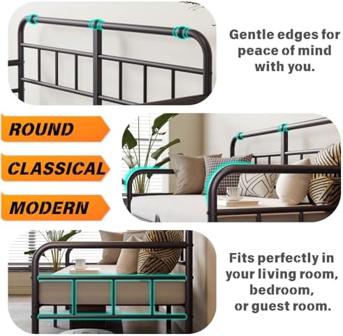 Twin Daybed Frame, Classic Day Bed Frame Twin Size - Image 6