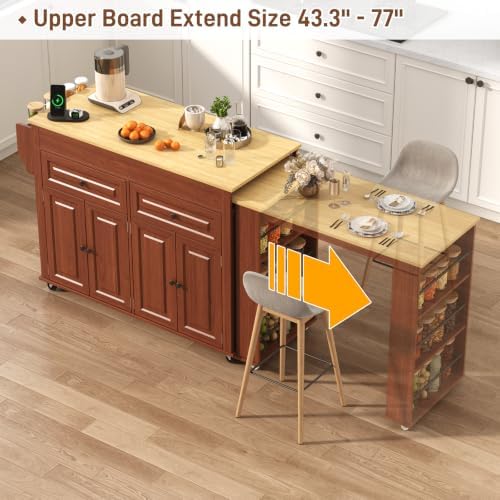 80"-48" Extendable Kitchen Island - Image 3