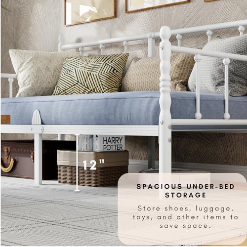 14 Inch Vintage Twin Daybed, Metal Sofa Bed - Image 6