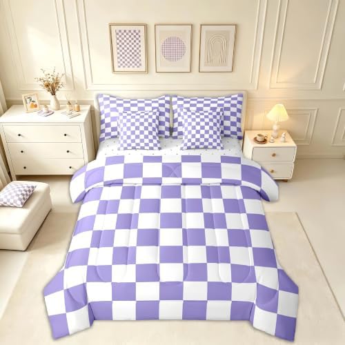 Feelyou Checkered Retro Comforter Set by Feelyou