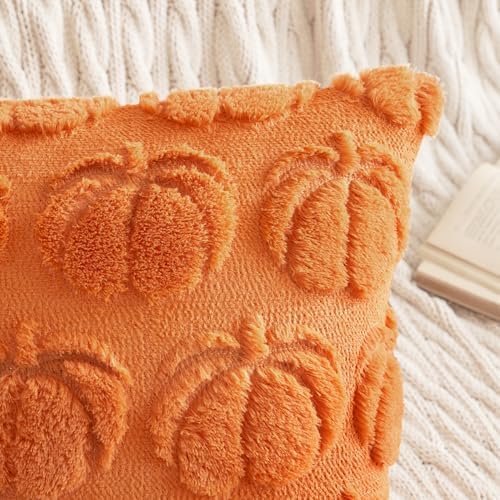 MIULEE Fall Pillow Covers Pumpkin Fall Decor Lumbar 12x20 Orange - Image 2